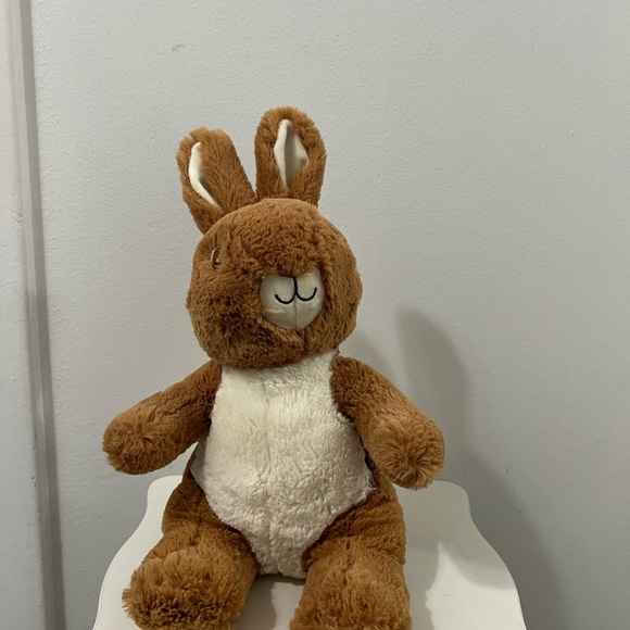 Peter Rabitt Brown and White Stuffed Bunny with Soft Fur - Picture 3 of 10